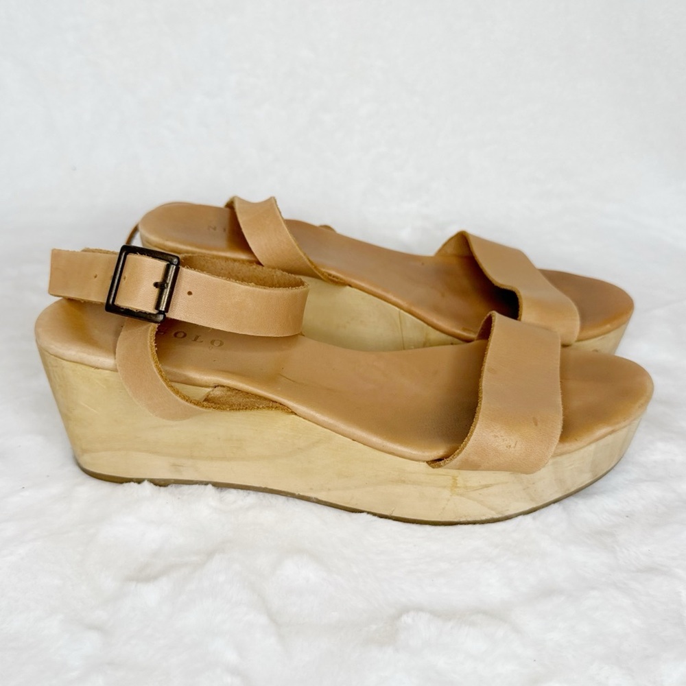 Nisolo Light Brown Platform Sandals 7.5